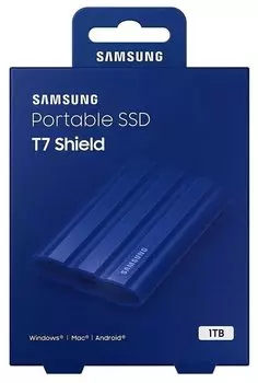 Внешний SSD Samsung T7 Shield 2Tb, 1.8", синий (MU-PE2T0R/WW)