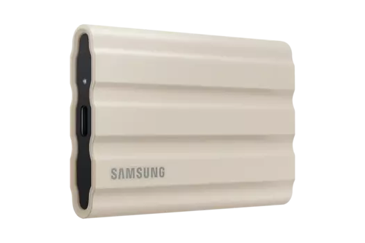Внешний SSD Samsung T7 Shield 2Tb, 1.8", USB 3.2 Gen 2, светло-бежевый (MU-PE2T0K/WW)
