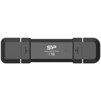 Внешний SSD Silicon Power DS72 1Tb, USB 3.2/Type-C, черный (SP001TBUC3S72V1K)