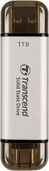 Внешний SSD Transcend ESD310 1Tb, USB 3.2 Gen 2/ Type-C, серебристый (TS1TESD310S)