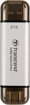 Внешний SSD Transcend ESD310 2Tb, USB 3.2 Gen 2/ Type-C, серебристый (TS2TESD310S)