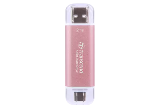Внешний SSD Transcend ESD310 2Tb, USB 3.2 Gen 2/ Type-C, розовый (TS2TESD310P)