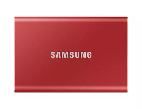 Внешний твердотельный накопитель (SSD) Samsung 1Tb T7, 1.8", USB 3.2/Type-C, красный (MU-PC1T0R/WW)