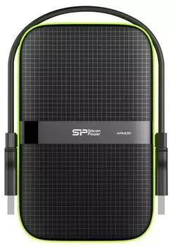 Внешний жесткий диск (HDD) Silicon Power 1Tb Armor A60, 2.5", USB 3.0, черный/зеленый (SP010TBPHDA60S3K)