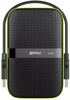 Внешний жесткий диск (HDD) Silicon Power 5Tb Armor A60, 2.5", USB 3.1, черный/зеленый (SP050TBPHDA60S3K)