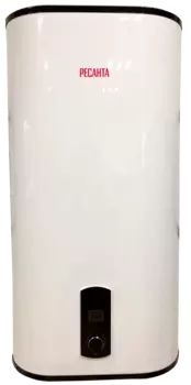 Водонагреватель электрический накопительный 80л/нержавеющая сталь 2кВт, 1.63 часов до 75°C, вертикальная, нижняя подводка, способ крепления: настенный установка, РЕСАНТА BH-80B
