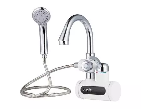 Водонагреватель электрический проточный/нержавеющая сталь 1.5л/мин 3кВт, вертикальная установка, oasis OASIS(EP-3 (X) (1296261)