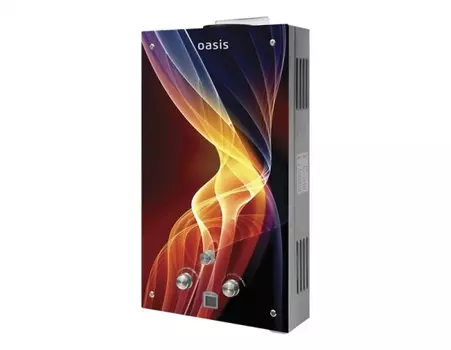 Водонагреватель газовый проточный 10л/мин 20кВт, вертикальная, нижняя подводка, способ крепления: настенный установка, oasis GLASS 20 RG(N) (GLASS 20 RG(N))