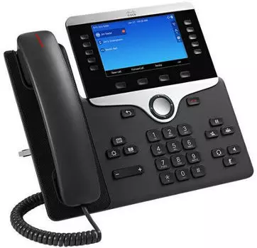 VoIP-телефон Cisco CP-8841-K9=, 5 линий, 5 SIP-аккаунтов, монохромный дисплей, PoE, черный (CP-8841-K9=)