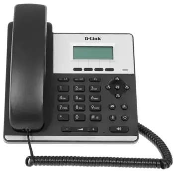 VoIP-телефон D-link DPH-120SE, 2 линии, 2 SIP-аккаунта, монохромный дисплей, PoE, черный (DPH-120SE/F2B)