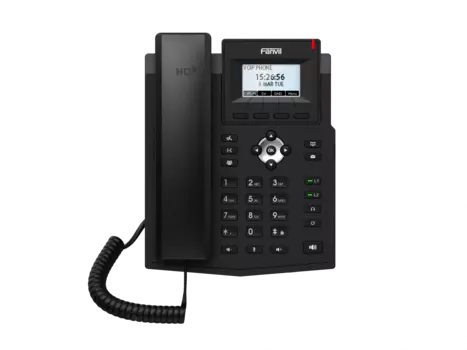 VoIP-телефон Fanvil X3SP Lite, 2 линии, монохромный дисплей, PoE, черный (X3SP LITE)
