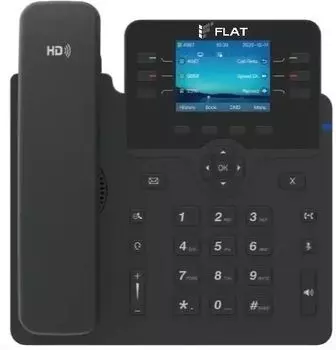 VoIP-телефон ФЛАТ FLAT-PHONE-B6, 6 SIP-аккаунтов, цветной дисплей, PoE (FLAT-PHONE-B6)