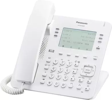 VoIP-телефон Panasonic KX-NT630RU, монохромный дисплей, PoE, белый (KX-NT630RU)