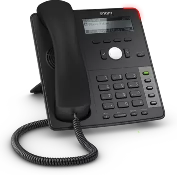 VoIP-телефон Snom D712, 4 линии, 4 SIP-аккаунта, монохромный дисплей, PoE, черный (D712)