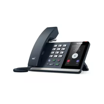 VoIP-телефон Yealink MP54 Skype for Business, 1 SIP-аккаунт, цветной дисплей, PoE, черный/серебристый, без БП (MP54-SfB)