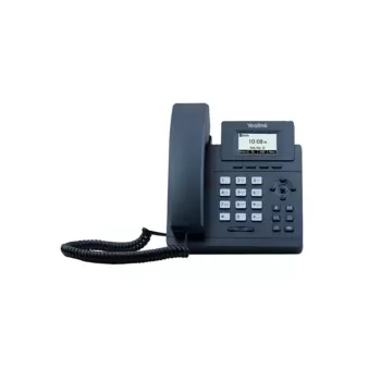 VoIP-телефон Yealink SIP-T30, 1 SIP-аккаунт, монохромный дисплей, черный/серебристый