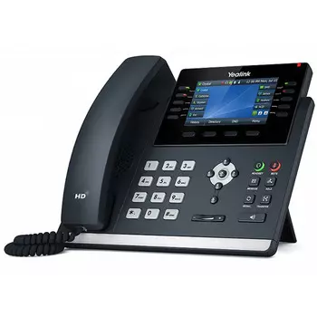 VoIP-телефон Yealink SIP-T46U, 16 SIP-аккаунтов, цветной дисплей, PoE, черный (SIP-T46U)