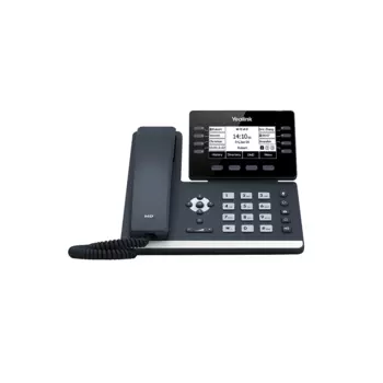 VoIP-телефон Yealink SIP-T53W, 12 SIP-аккаунтов, монохромный дисплей, PoE, черный, без БП