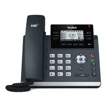 VoIP-телефон Yealink W41P, 8 SIP-аккаунтов, монохромный дисплей, DECT, PoE, черный (W41P) Плохая упаковка