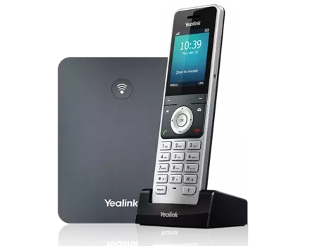 VoIP-телефон Yealink W76P, 10 SIP-аккаунтов, цветной дисплей, DECT, черный/серебристый (W76P)