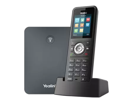 VoIP-телефон Yealink W79P, 10 SIP-аккаунтов, цветной дисплей, DECT, черный, база W70B+трубка W59R (W79P)