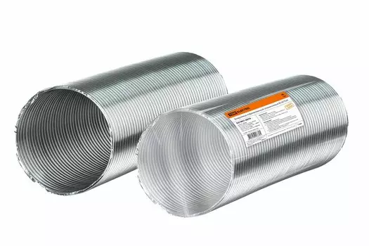Воздуховод гофрированный алюминиевый TDM SQ1807-0062, 80, длина 0,6м/3м, толщина 80мкм, серый (00000189180)