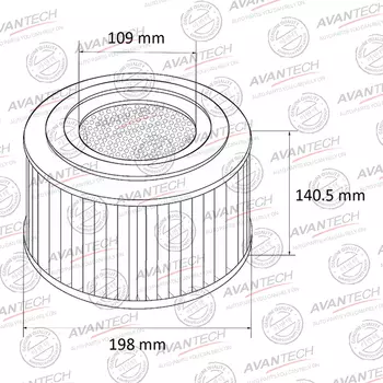 Воздушный фильтр Avantech, цилиндрический для TOYOTA (AF0145)