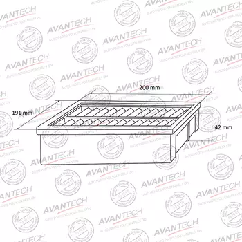 Воздушный фильтр Avantech, панельный для Honda (AF0330W)