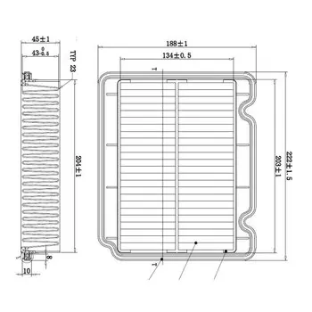 Воздушный фильтр Double Force, панельный для Chevrolet (DFA2324)