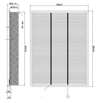 Воздушный фильтр Double Force, панельный для Fiat, Opel (DFA33189)