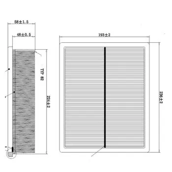 Воздушный фильтр Double Force, панельный для Hyundai (DFA23011)