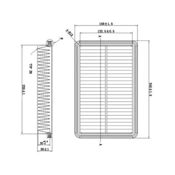Воздушный фильтр DOUBLE FORCE, панельный для Mazda (DFA2564)