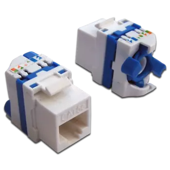 Вставка Keystone Lanmaster 180 градусов, RJ-45 cat.5e, 1шт., синий/белый (LAN-TK45U5E/180-WH)