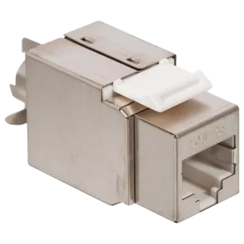 Вставка Keystone Lanmaster 180 градусов, RJ-45 cat.5e экранированный, 1шт., серебристый (LAN-OK45S5E/180)