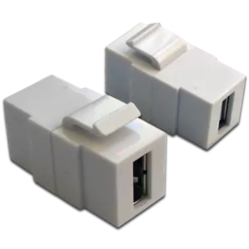 Вставка Keystone Lanmaster 180 градусов, USB 2.0, 1шт., белый (LAN-OK-USB20-AA/V-WH)