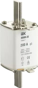 Вставка плавкая IEK ППНИ-35, 200А, габарит 1, белый (DPP30-200)