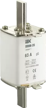 Вставка плавкая IEK ППНИ-35, 63А, габарит 1 (DPP30-063)