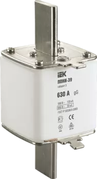 Вставка плавкая IEK ППНИ-39, 630А, габарит 3, белый (DPP50-630)