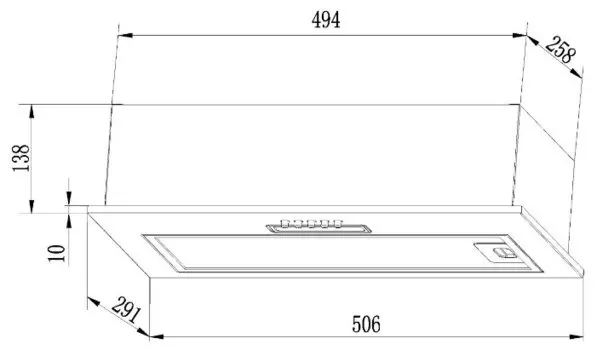 Вытяжка встраиваемая Lex Lex GS GS Bloc, белый (CHTI000329)