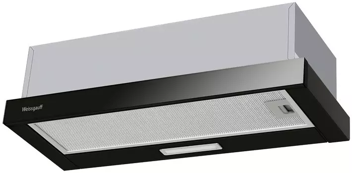 Встраиваемая вытяжка WEISSGAUFF TEL 06 2M BL, серебристый/черный (TEL 06 2M BL)