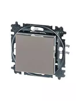 Выключатель ABB Levit, 1кл., скрытый монтаж, механизм с накладкой без рамки, кофе макиато / белый (2CHH590145A6018)