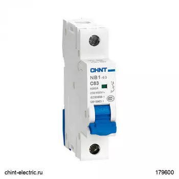 Выключатель автоматический CHINT 179600 однополюсный (1P/1П) 10А B 6кА (179600)