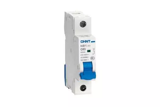 Выключатель автоматический CHINT NB1-63 однополюсный (1P/1П) 16А C 6кА (179616)