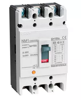 Выключатель автоматический CHINT NM1-125S/3Р трехполюсный (3P/3П) 100A 25кА (126511)