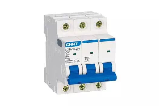 Выключатель автоматический CHINT NXB-63 трехполюсный (3P/3П) 3А C 6кА (814166)