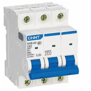 Выключатель автоматический CHINT NXB-63 трехполюсный (3P/3П) 10А C 6 (814169)