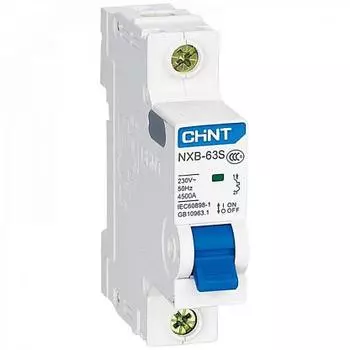 Выключатель автоматический CHINT NXB-63S однополюсный (1P/1П) 10А B 4.5кА (296696)