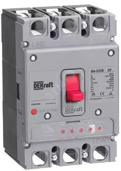 Выключатель автоматический DeKraft ВА-333E трехполюсный (3P/3П) 250А 50кА (22502DEK)