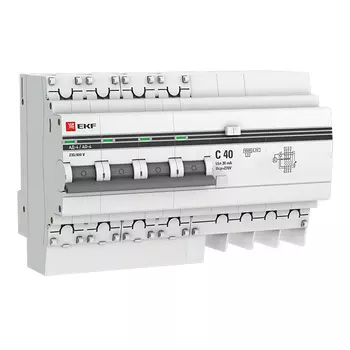 Выключатель автоматический дифференциального тока EKF PROxima EKF DA4-40-30-pro, 4P, C, 40A, AC/30мА, электронный (EKF DA4-40-30-pro)