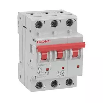 Выключатель автоматический DKC MD63 YON трехполюсный (3P/3П) 16А C 10кА (MD63-3C16-10)